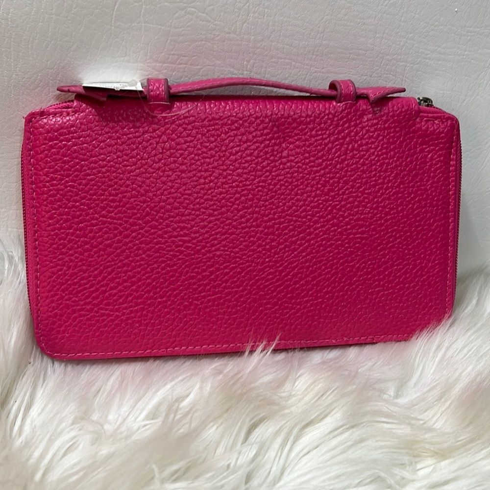 Main Street Collection Pink Pebble Grain Passport Case